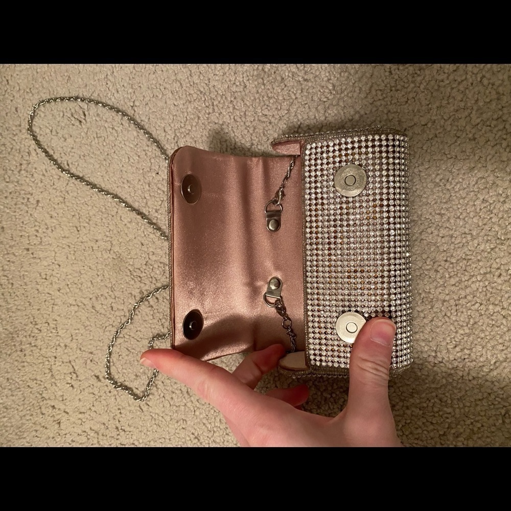 RSVP Rhinestone Clutch W/ Chain - Picture 11 of 15